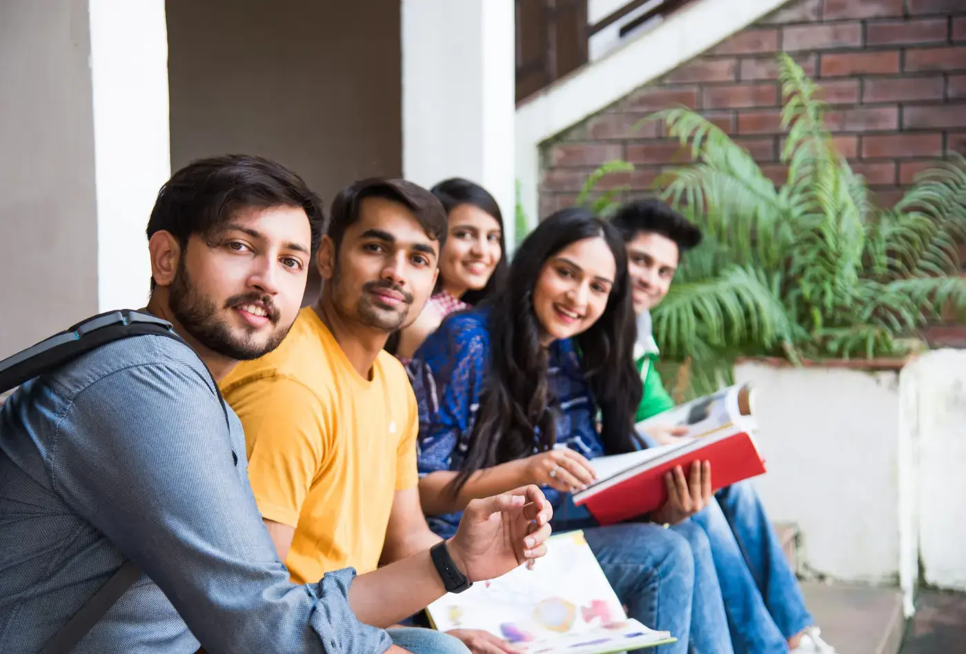 Student learning online from home in a small town in India